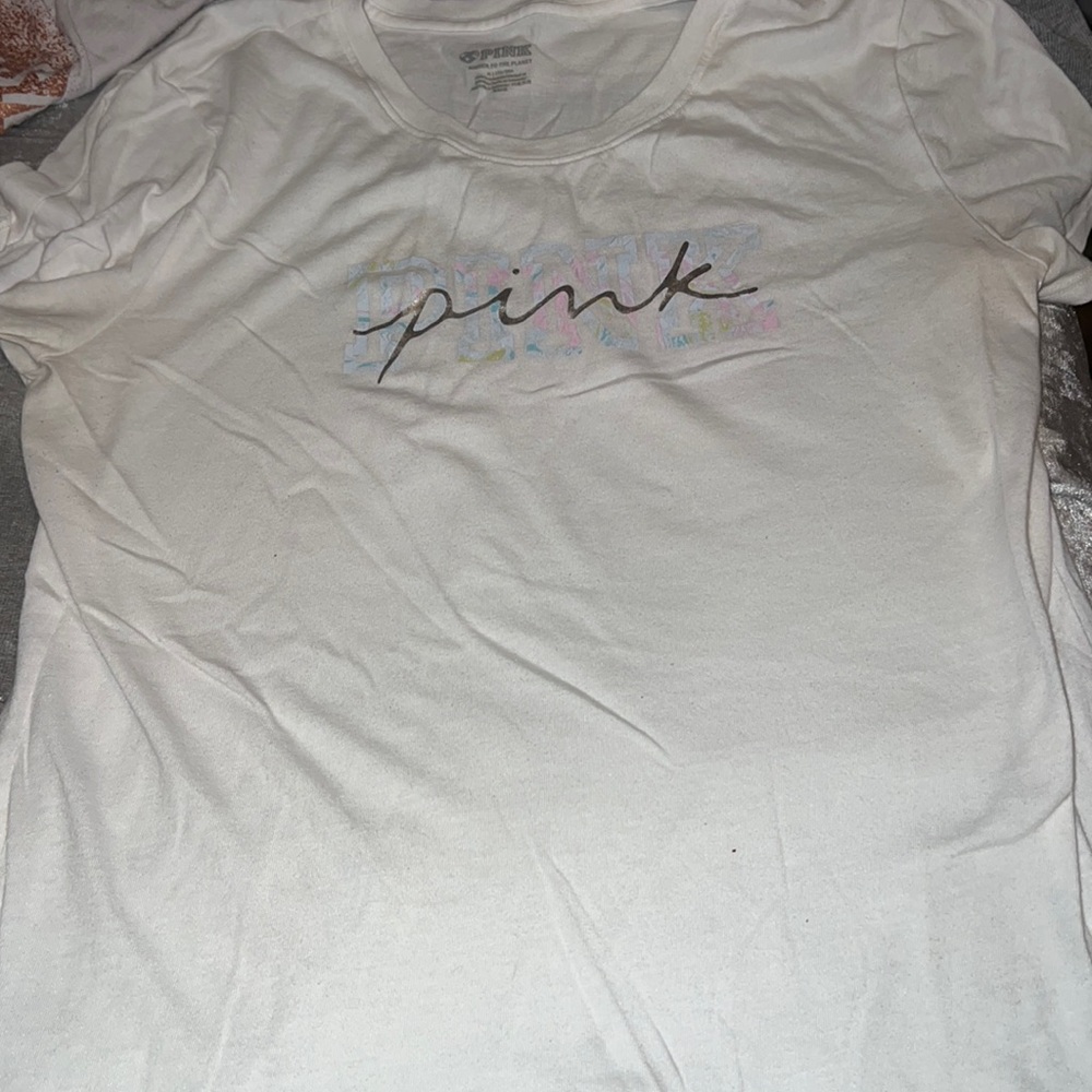 White PINK shirt